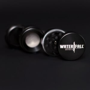 Waterfall 4-Piece Dry Herb Grinder with Removable Screen – Gloss (43mm)
